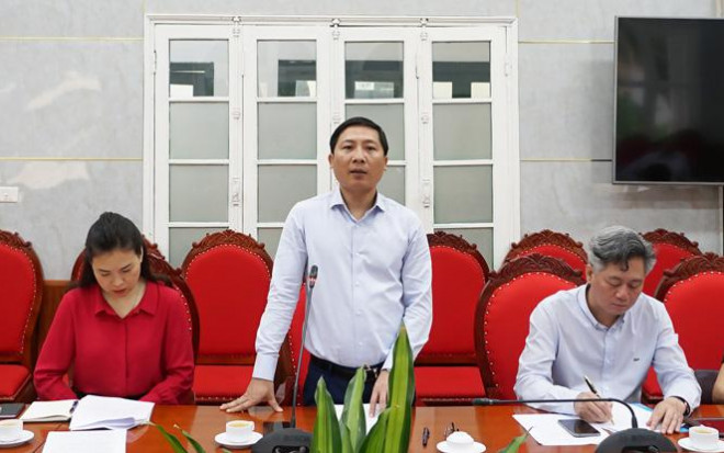 Giám đốc Sở Thông tin và Truyền thông Nguyễn Thanh Liêm phát biểu.
