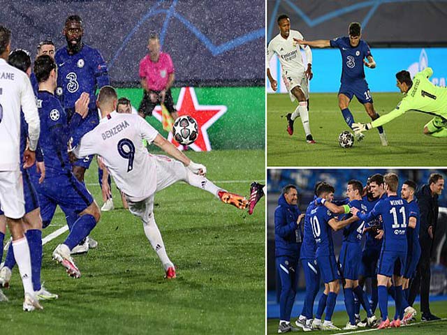 Bóng đá - Đại chiến Real Madrid - Chelsea Cúp C1: "Đội trưởng Mỹ" ghi bàn quý giá, Benzema ghi tuyệt phẩm