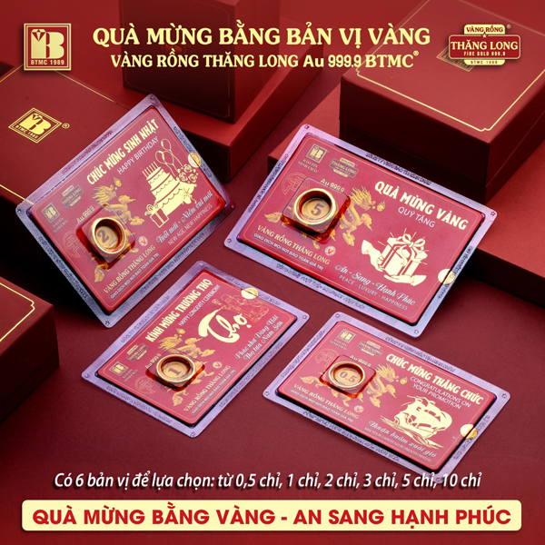 Bảo Tín Minh Châu ra mắt sản phẩm mới Quà mừng bằng bản vị Vàng Rồng Thăng Long 999.9 - 1