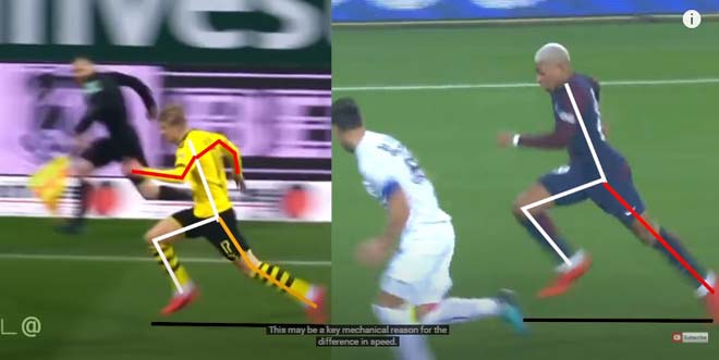 Phát hiện: Mbappe chạy nhanh hơn Haaland 3km/h nhờ động tác này - 4