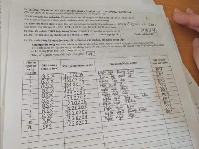 Rồi cuối cùng là muốn học ngôn ngữ gì?