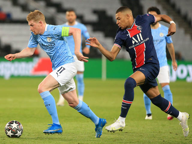 Bóng đá - Rực lửa đại chiến PSG - Man City Cúp C1: De Bruyne nổ súng, Mbappe "mất tích"