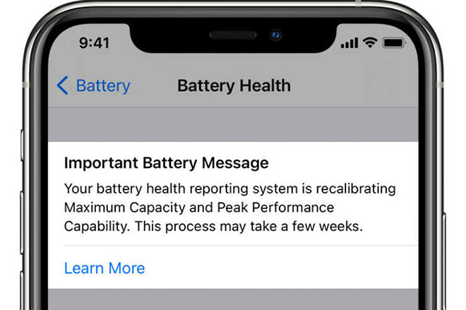 Thời gian iOS 14.5 tiến hành hiệu chuẩn lại thông báo pin trên iPhone 11 series khoảng vài tuần.