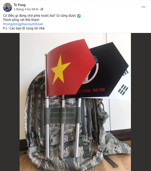 Chiếc ba lô 10kg của Te Fung, với 3 cuốn sách anh dự định đọc cùng camera và flycam để ghi lại toàn bộ hành trình của mình.