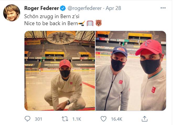 Federer đang có mặt ở Bern (Thụy Sỹ)