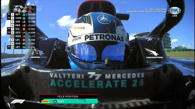 Bottas nhanh nhất vòng phân hạng Q3, đoạt Pole chặng đua De Portugal GP 2021