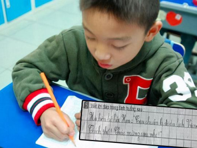 Bạn trẻ - Cuộc sống - Cậu nhóc làm bài tập tiếng Việt khiến dân mạng cười ngặt nghẽo, cô giáo cũng "bó tay"