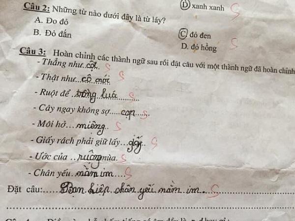 Cậu nhóc làm bài tập tiếng Việt khiến dân mạng cười ngặt nghẽo, cô giáo cũng "bó tay" - 7