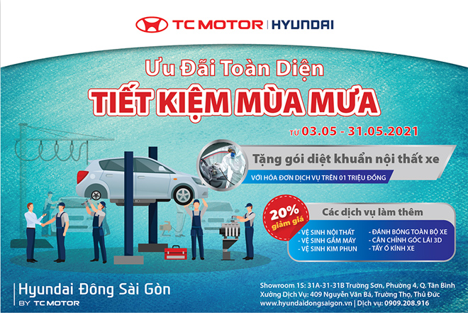 Hyundai Đông Sài Gòn KMDV tháng 05: Ưu đãi toàn diện – Tiết kiệm mùa mưa - 1