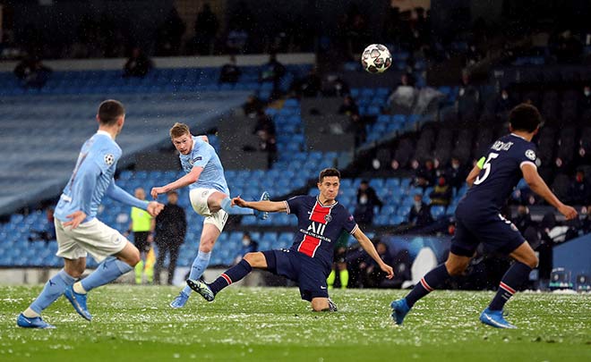 Man City nhảy múa trong mưa tuyết, vùi dập PSG - Neymar lần đầu vào chung kết Cúp C1 - 9