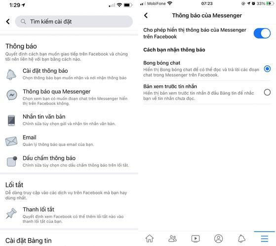 Cách bật bong bóng chat Messenger trên iPhone - 2