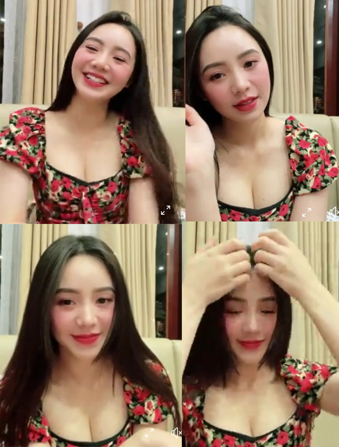 Quỳnh Kool nổi bật với gương mặt xinh xắn và vòng một nóng bỏng khi livestream