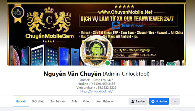 Nguyễn Văn Chuyền là người tạo ra Unlock Tool