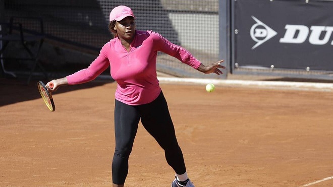 Serena tập luyện chuẩn bị cho Rome Masters