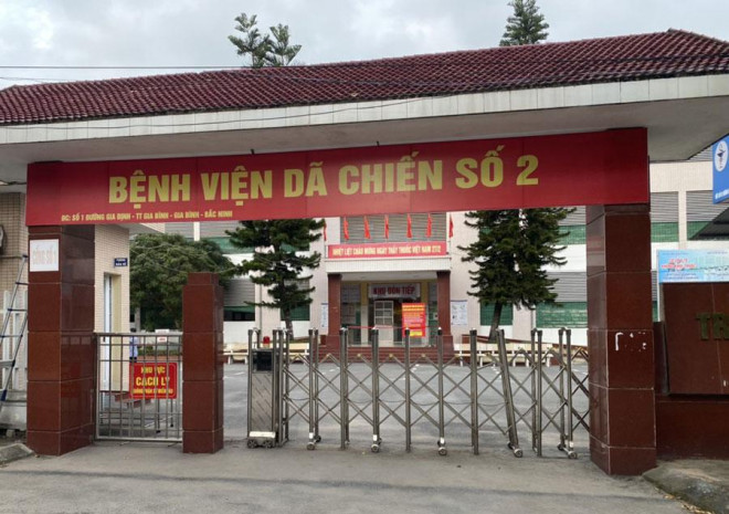 Bệnh viện Dã chiến số 2, quy mô 300 giường bệnh tại Trung tâm Y tế huyện Gia Bình, Bắc Ninh.