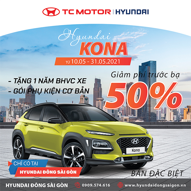 Hyundai Đông Sài Gòn KMBH Tháng 05: giảm giá 100 triệu, tặng 50% trước bạ, bảo hiểm vật chất xe - 3