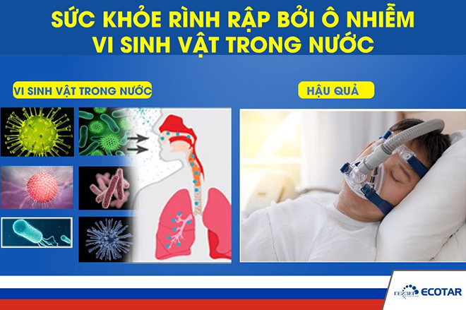 Mối nguy hại của ô nhiễm vi sinh vật trong nước tới sức khỏe