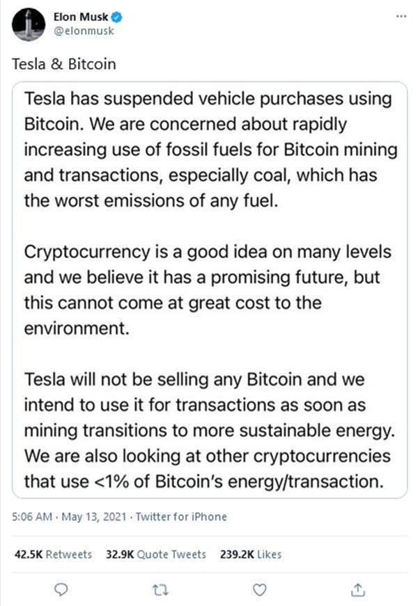 Sự "mong manh" của tiền ảo: Elon Musk vừa đăng bài, chỉ 45 phút sau Bitcoin rớt giá mạnh - 2