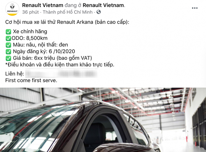 Renault Arkana chạy lướt chào bán hơn 600 triệu đồng - 3