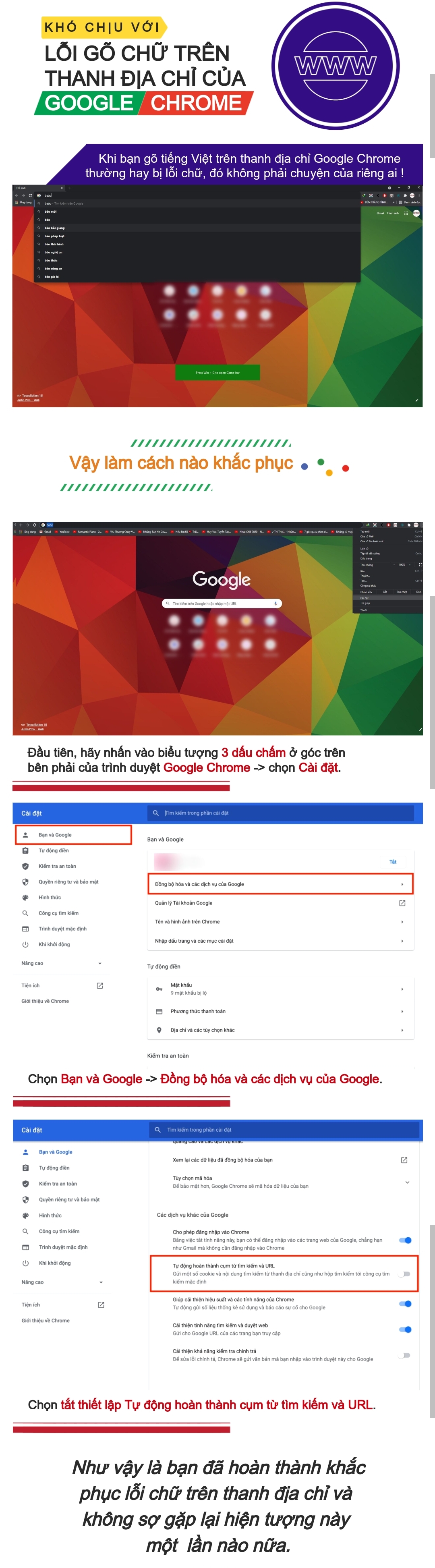 Sửa lỗi gõ chữ trên thanh địa chỉ của Google Chrome - 1