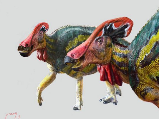 "Chân dung" loài khủng long biết nói được tái hiện - Ảnh: INAH