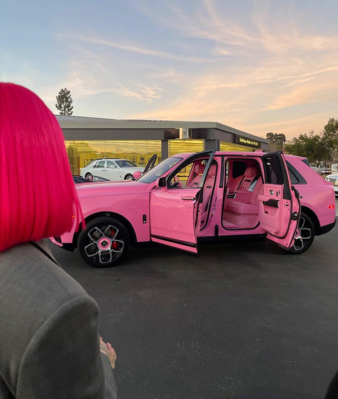 Kylie Jenner Matches Her Outfit to Her Custom RollsRoyce