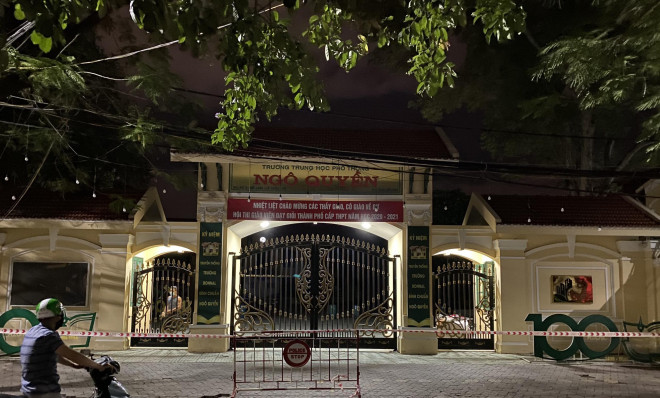 Trường THPT Ngô Quyền bị phong tỏa ngay trong đêm