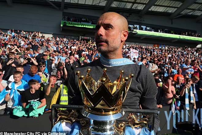 HLV Pep Guardiola thêm một lần giúp Man City vô địch Ngoại hạng Anh