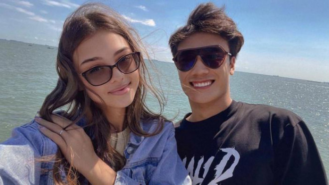 Bùi Tiến Dũng và bạn gái Dianka Zakhidova