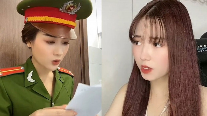 Hoa khôi mặc đồ công an, nói nhăng cuội: Xử sao? - 1