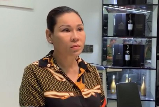 Nữ doanh nhân Lâm Thị Thu Trà khi bị bắt giữ