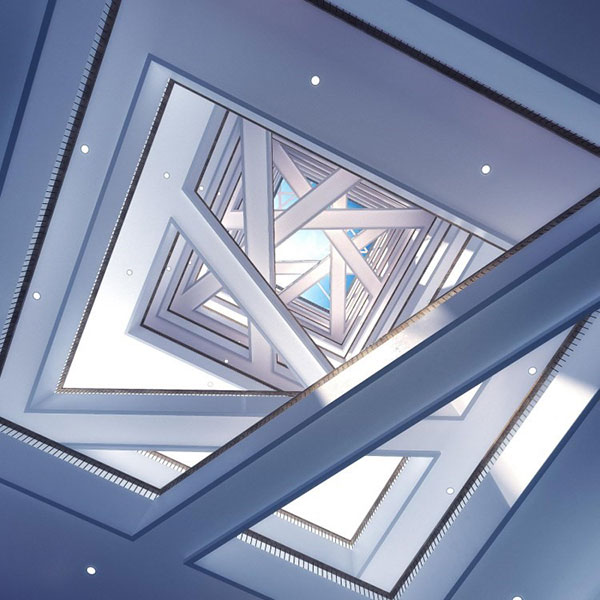 Giếng trời góp phần điều hoà không khí cho không gian của công trình.