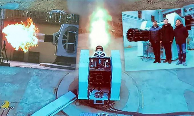 Trung Quốc thử nghiệm pháo phòng thủ tầm gần 20 nòng xoay.