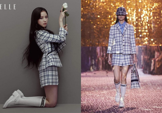 Diện trang phục Dior được lấy cảm hứng từ chính mình, Jisoo có đẹp hơn người mẫu? - 6