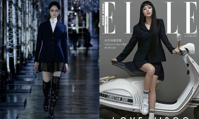 Diện trang phục Dior được lấy cảm hứng từ chính mình, Jisoo có đẹp hơn người mẫu? - 3