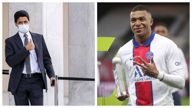 Chủ tịch PSG Nasser Al-Khelaifi tự tin sẽ giữ chân được Kylian Mbappe hè này bất chấp tin đồn anh sắp sang Real Madrid