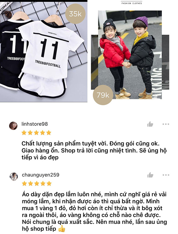 Feedback tích cực từ người mua