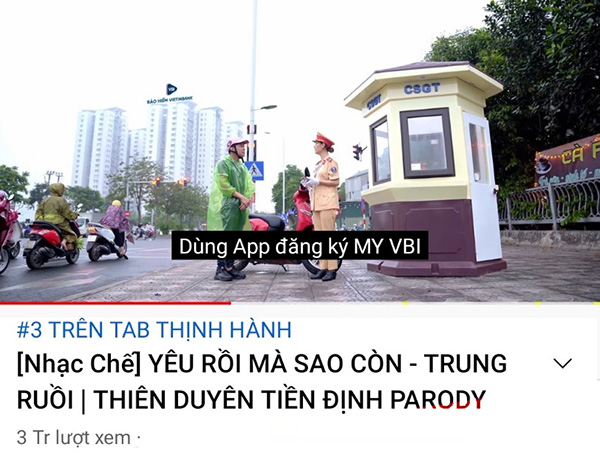 Video “Yêu rồi mà sao còn” đạt vị trí top 3 thịnh hành của Youtube (Nguồn: Youtube)