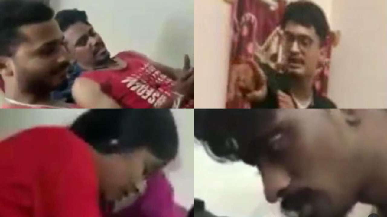 Nhóm nghi phạm xuất hiện trong clip hành hạ một cô gái ở Ấn Độ. Ảnh: Assam Police