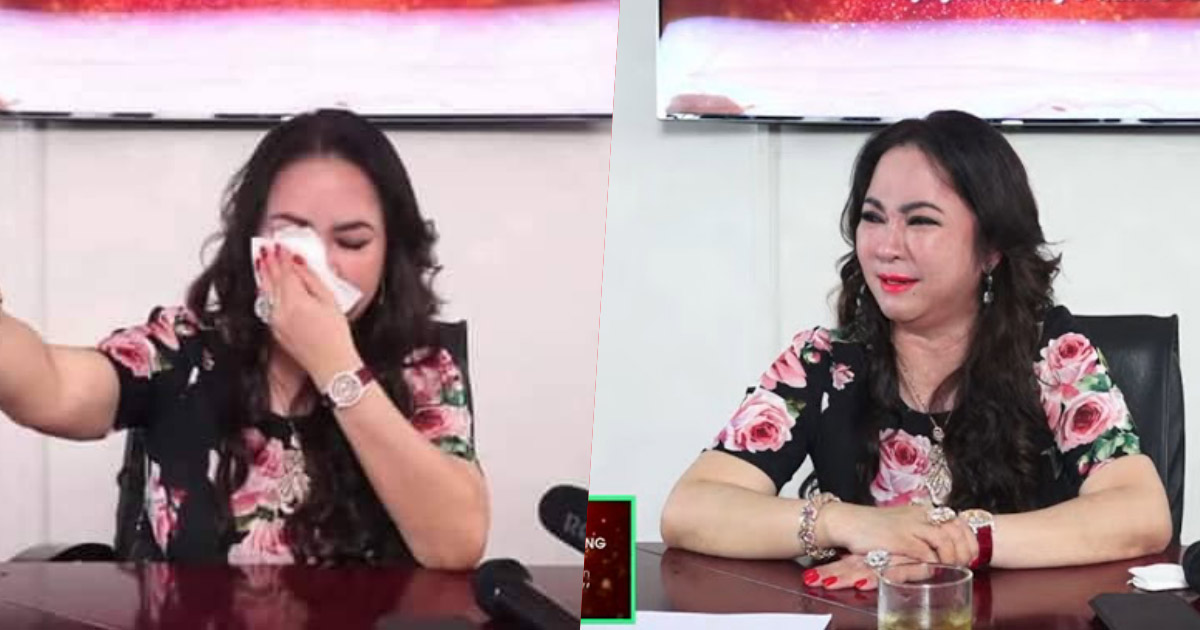 Bà Phương Hằng khóc trong livestream tối 31/5