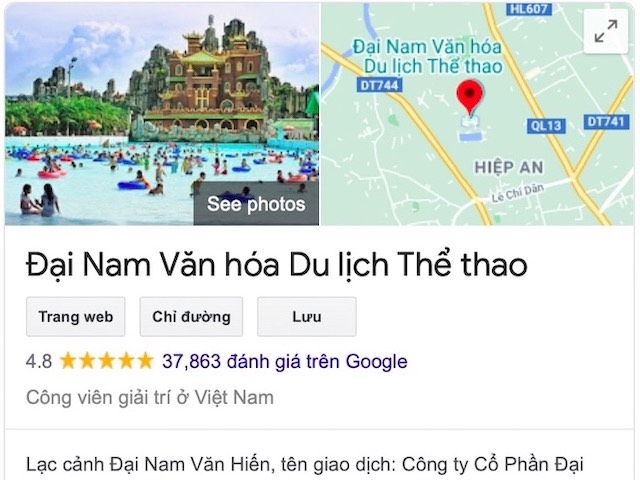 Công nghệ thông tin - Google "trảm" loạt review ảo KDL Đại Nam của bà Phương Hằng, ông Dũng "lò vôi"