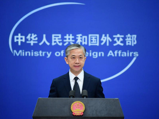 Người phát ngôn Bộ Ngoại giao Trung Quốc Uông Văn Bân. Ảnh: CGTN