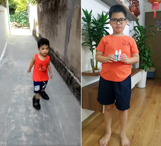 Phúc giờ lớn hơn nên được mẹ giao nhiệm vụ tự xịt cho mình và em trai