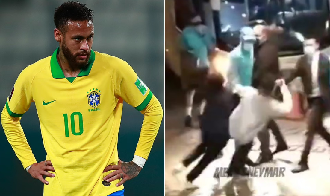 Neymar bị lấy mất một chiếc giày sau pha giằng co