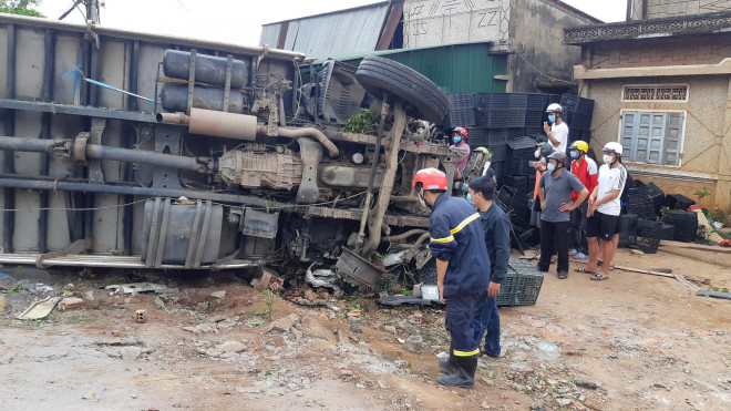 Chiếc xe tải mất thắng gây tai nạn liên hoàn