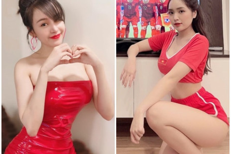 2 hot girl cổ vũ tuyển Việt Nam tại vòng loại World Cup 2022 khiến dân mạng "xốn xang" là ai?