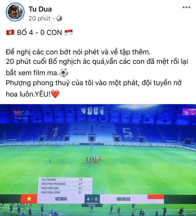 Việt Nam “xé lưới” Indonesia 4-0, bạn gái cũ làm điều bất ngờ khi Quang Hải ghi bàn - 8