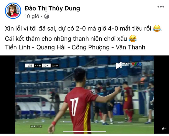 Hoa hậu Khánh Vân cùng dàn người đẹp phấn khích khi ĐT Việt Nam thắng lớn - 11