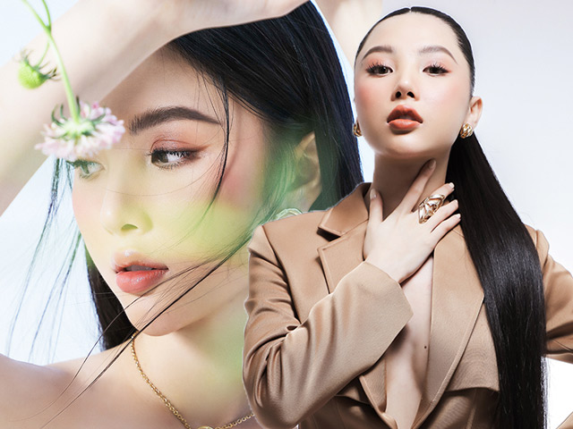 Đời sống Showbiz - Hoa hậu quốc tế Mỹ Huyền lúc sexy "gây mê hoặc", khi e ấp tựa nàng thơ