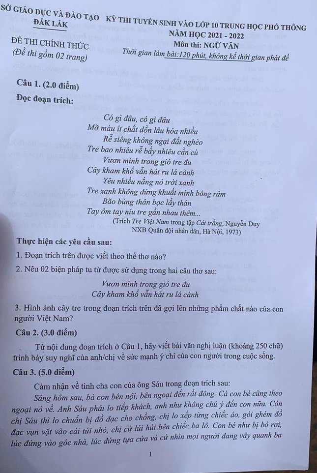 Tổng hợp loạt đề thi Văn vào lớp 10 của các tỉnh thành, teen Hà Nội tham khảo ngay! - 3